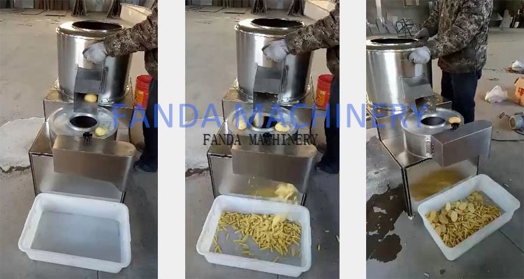 POTATO peeler and slicer machine