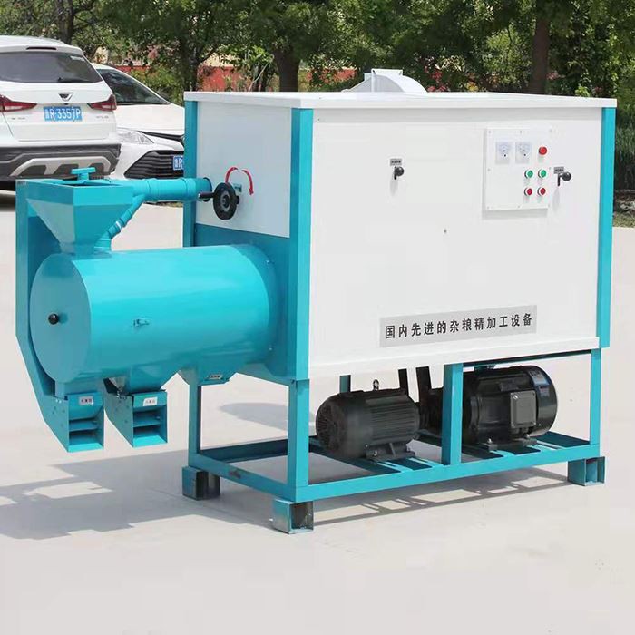 corn peeling and grit making machine